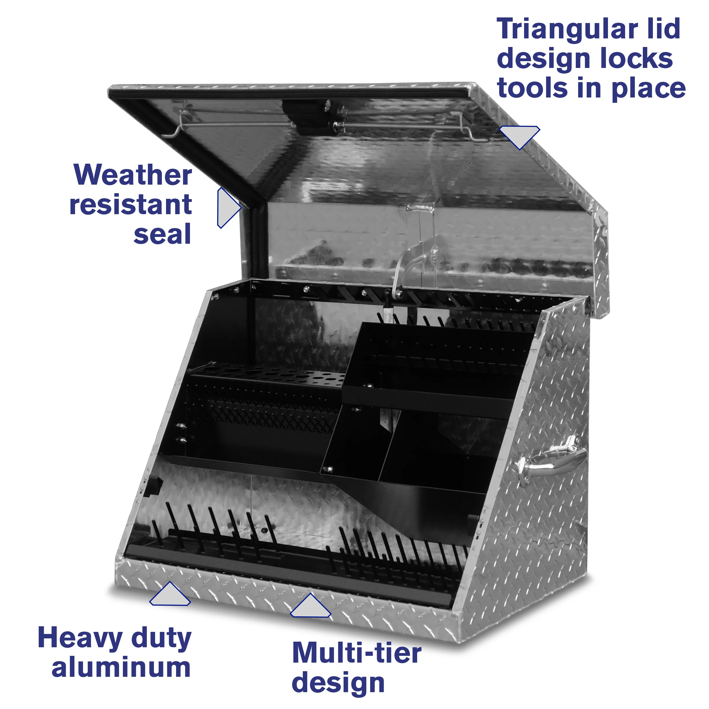 26 x 18 in. Aluminum Triangle Toolbox - Image 6