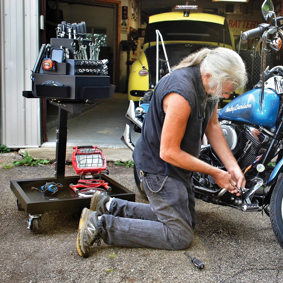 3-Tier Steel Mobile Revolving Tool Cart - Image 12