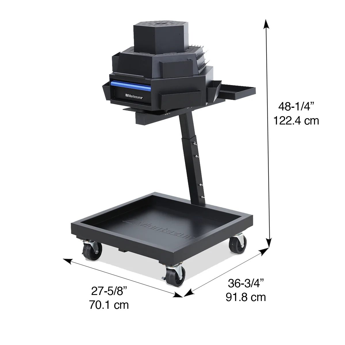 3-Tier Steel Mobile Revolving Tool Cart - Image 8