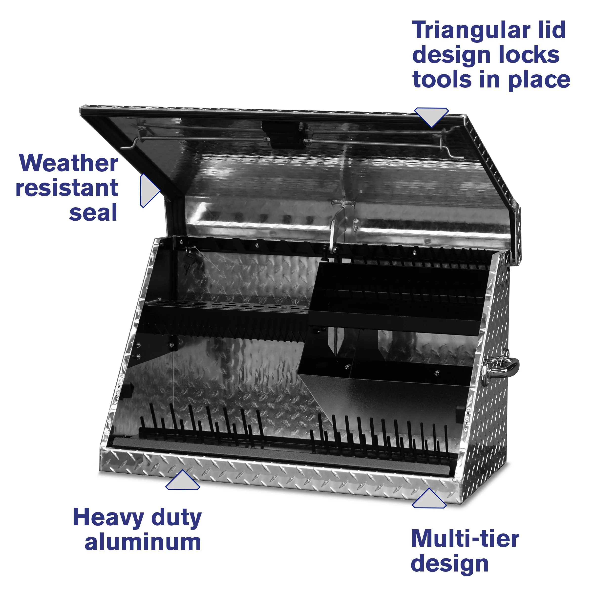 30 x 15 in. Aluminum Triangle Toolbox - Image 8