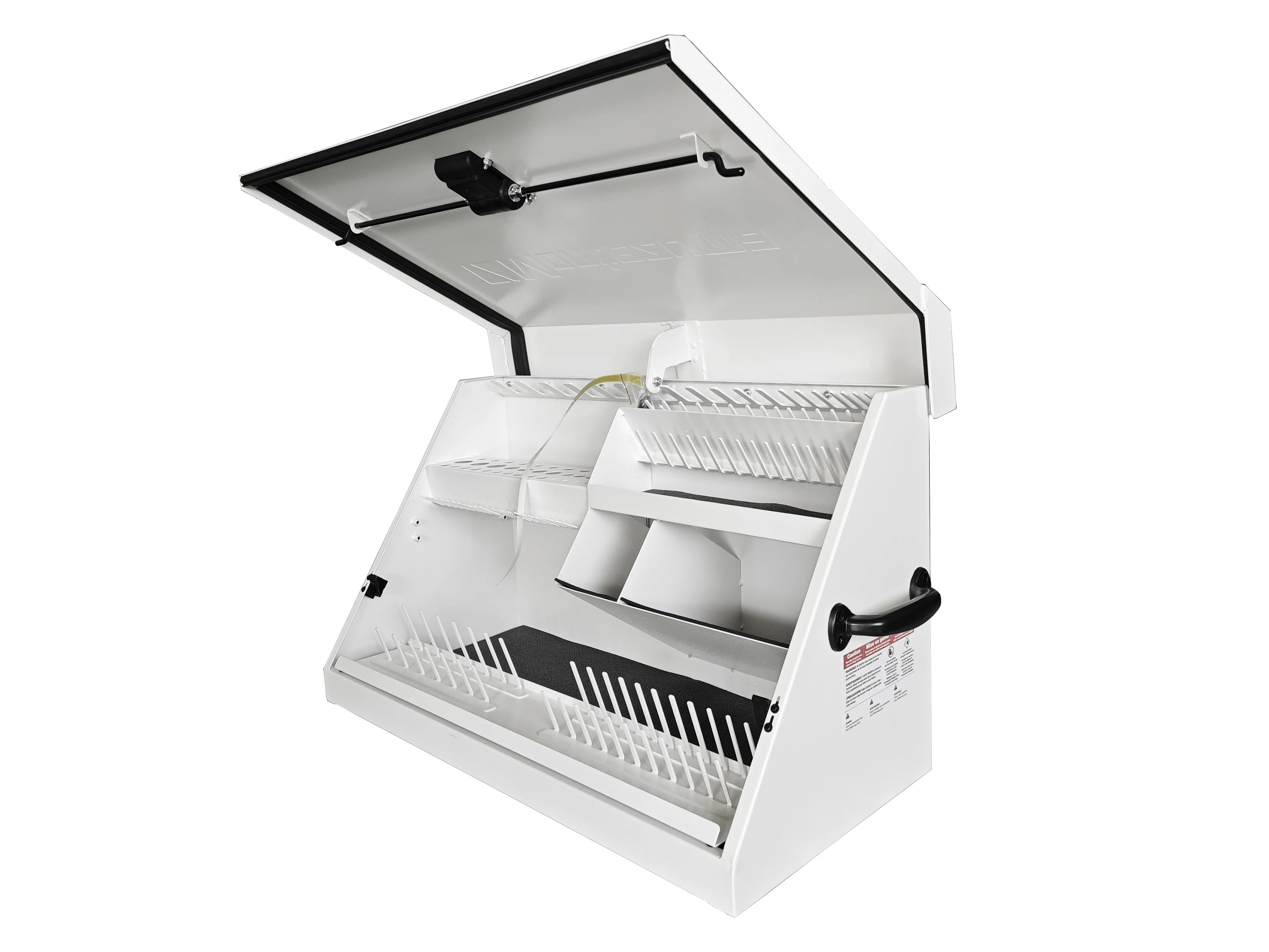 30 x 15 in. Steel Triangle Toolbox in White with Black accents - Image 5