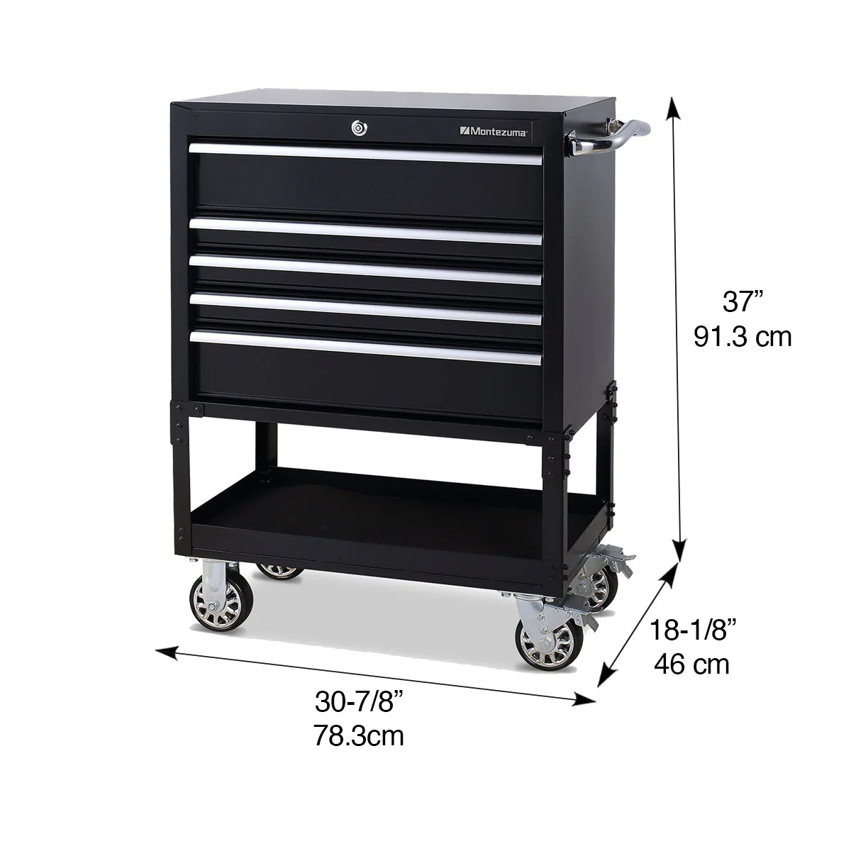 30 x 15 in. Steel Triangle Toolbox and 30 in. 5-Drawer Utility Cart Combo - Image 11