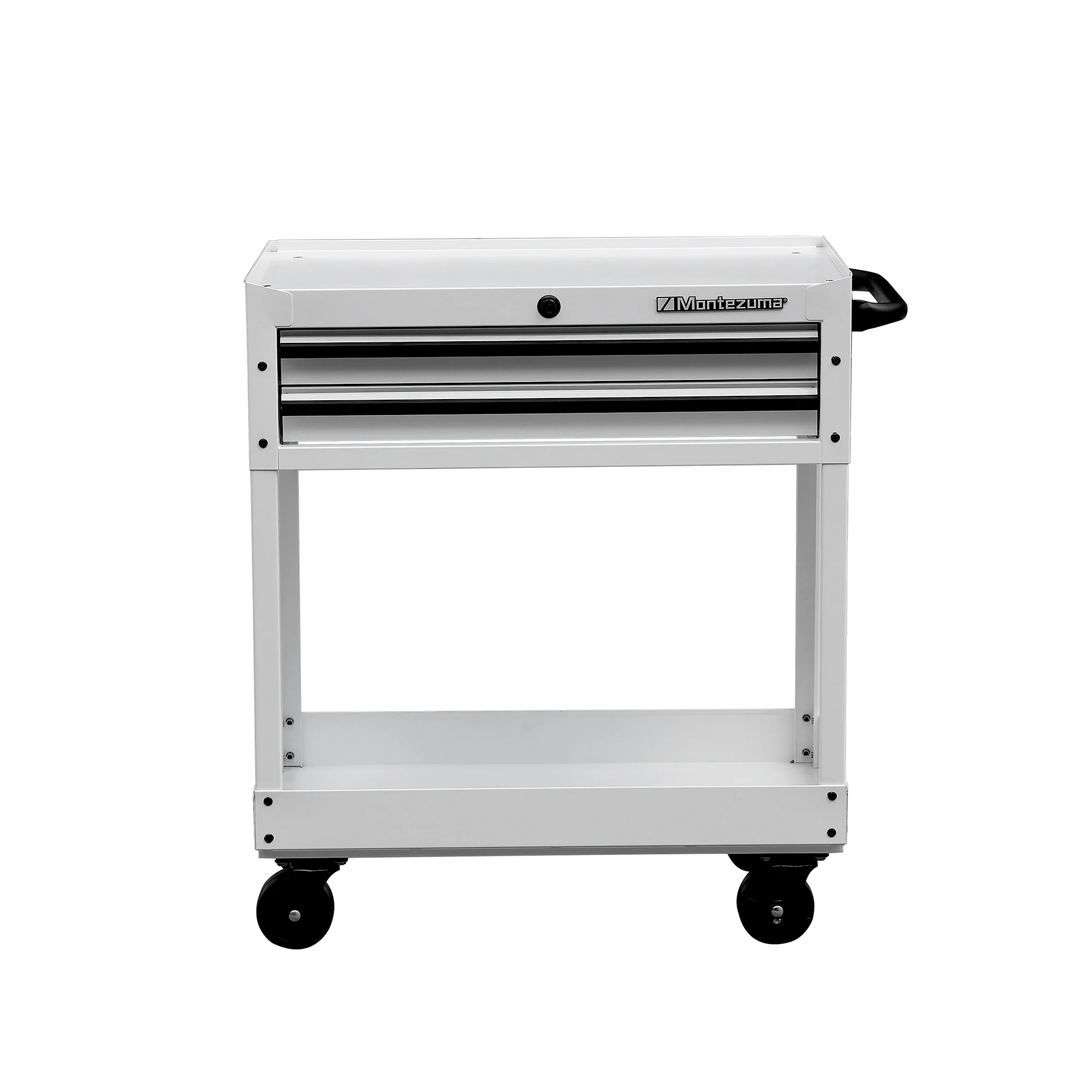 30x15 in. Triangle Toolbox and 31 in. 2-Drawer Utility Cart Combo in White - Image 3