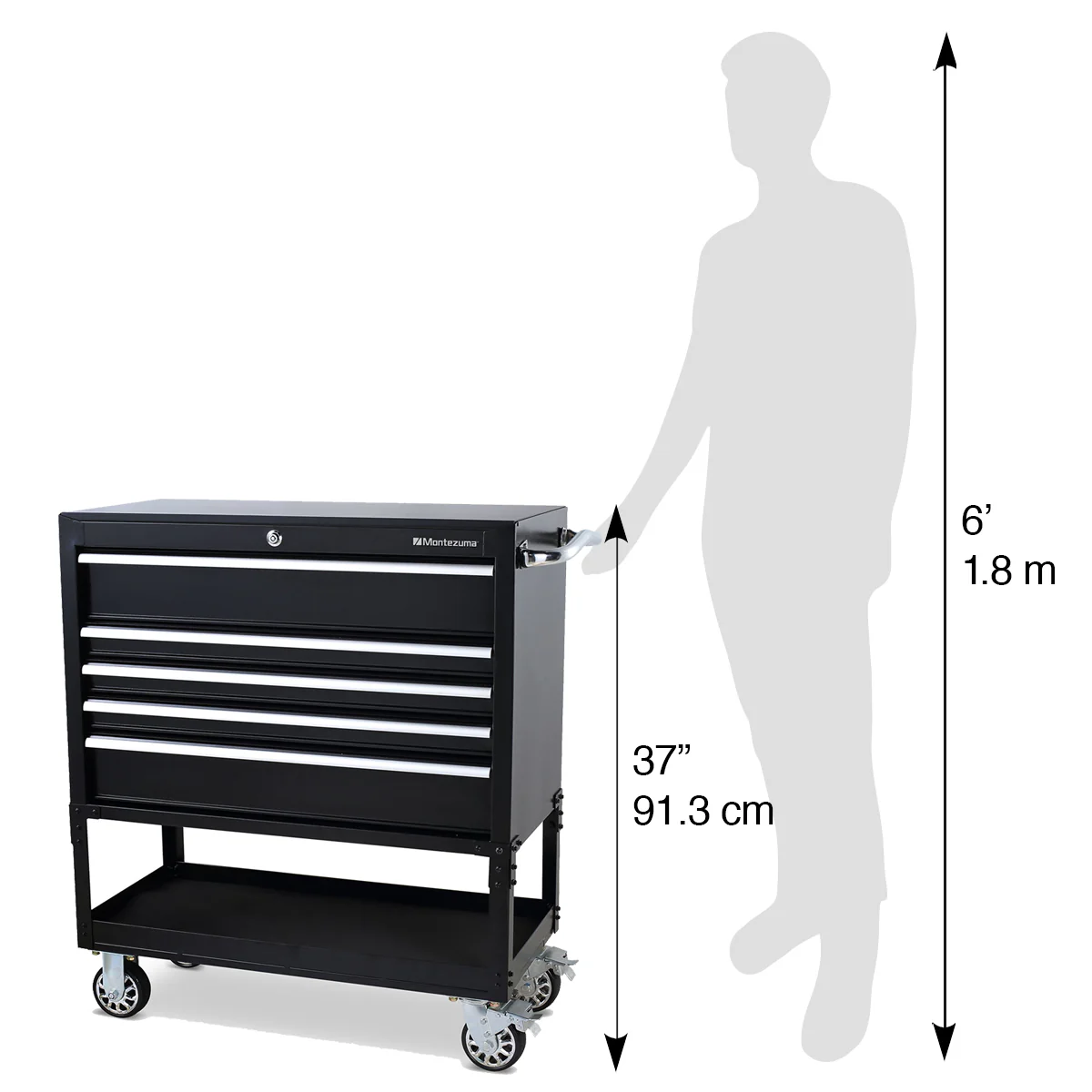 36 in. 5-Drawer Utility Cart - Image 17