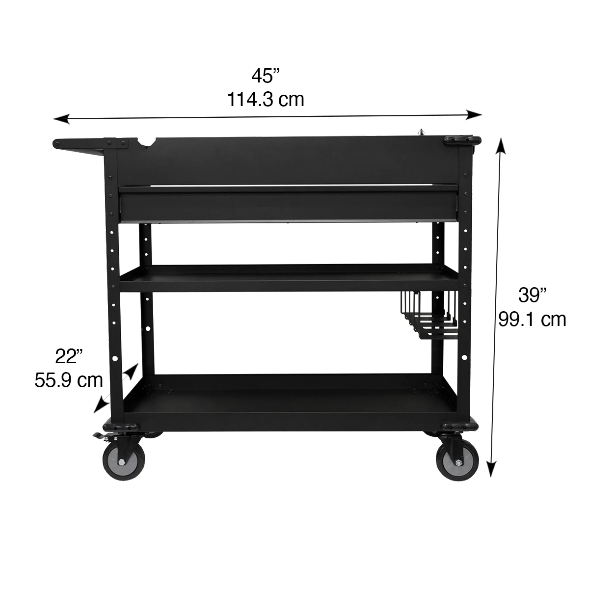 40 in. Mobile Work Cart with Power Tool Holder - Image 8