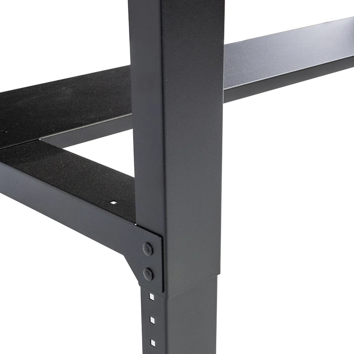 6 ft. Adjustable Height Steel Workbench with Solid Wood Work Top - Image 4
