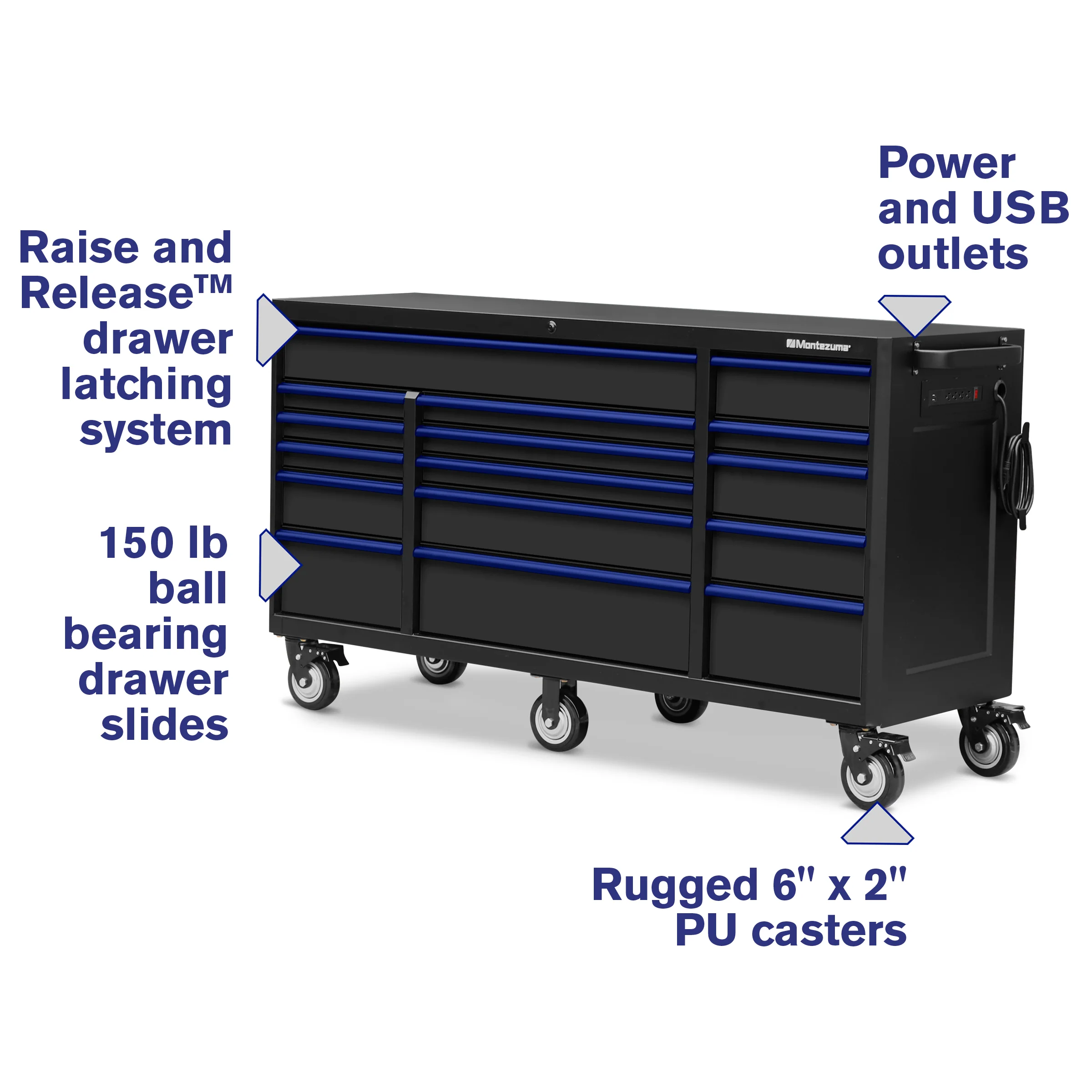 72 x 24 in. 16-Drawer Tool Cabinet - Image 14