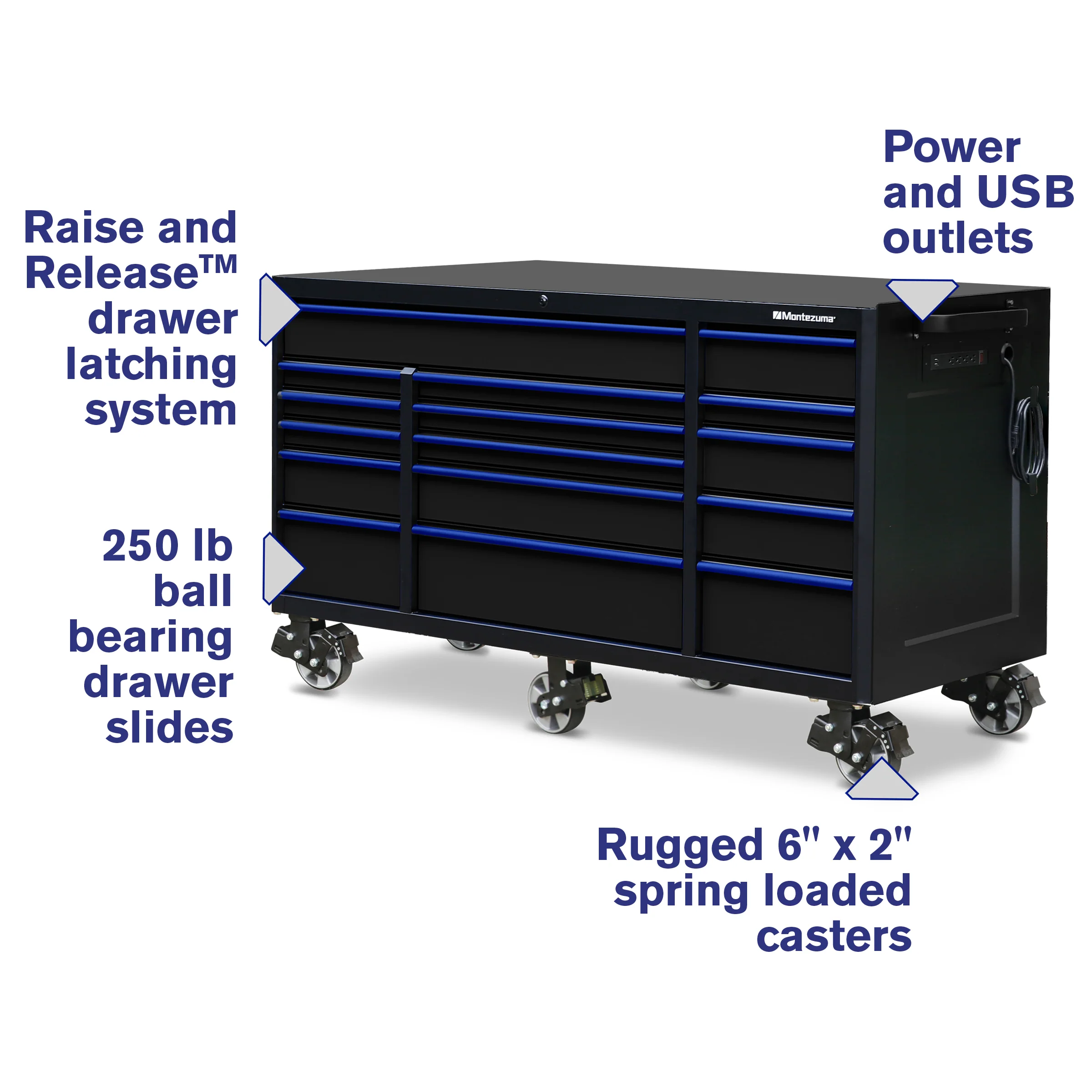 72 x 30 in. 16-Drawer Tool Cabinet - Image 10
